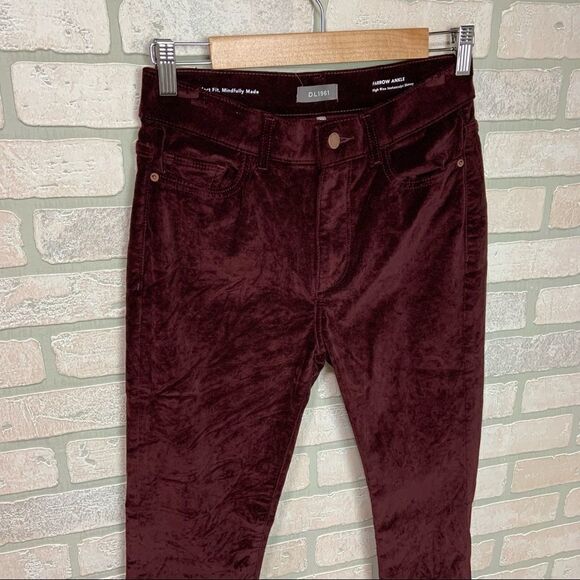 DL1961 Farrow Ankle Hi Rise Velvet Skinny Q20 - Picture 6 of 9